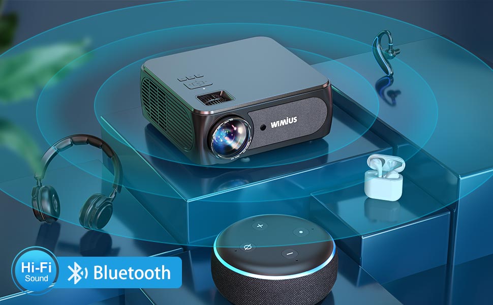 WiMiUS Native 1920×1080P 5G K8 Bluetooth Projector 